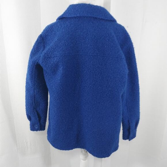 NWT! AUTRES FILLES! ROYAL BLUE BOUCLE KNIT, BOILED WOOL LOOK JACKET, COAT! SZ XS - Picture 6 of 9